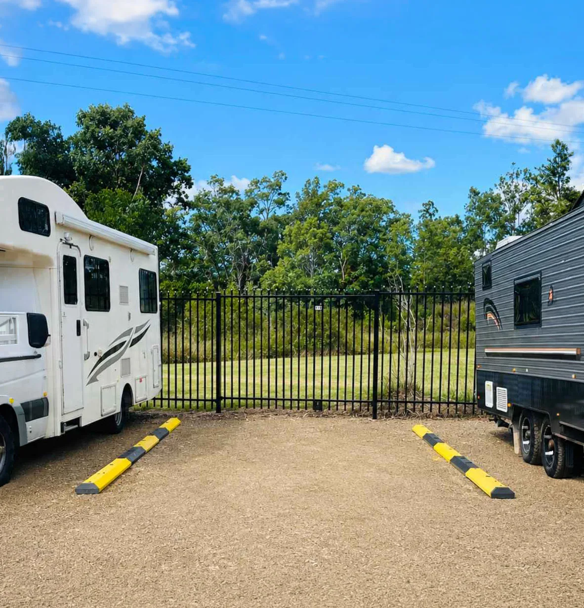 Caravans stored at Caravan Concierge